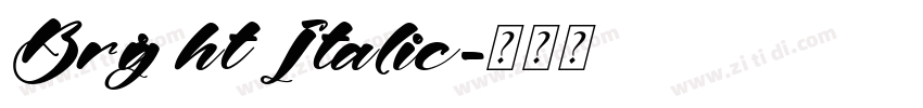 Bright Italic字体转换